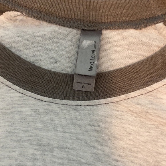 Next Level tee small take the road less traveled gray 3/4 sleeve T-shirt RV - Picture 6 of 9